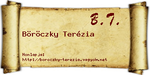 Böröczky Terézia névjegykártya
