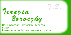 terezia boroczky business card